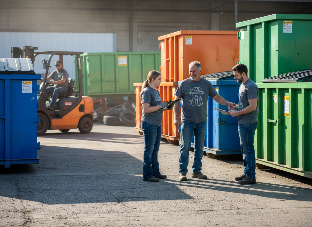The Dumpster Rental Leavenworth team at work in Leavenworth
